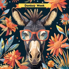 illustration with text to commemorate Donkey Week