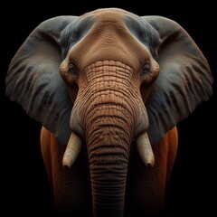  A close up of an elephant's face