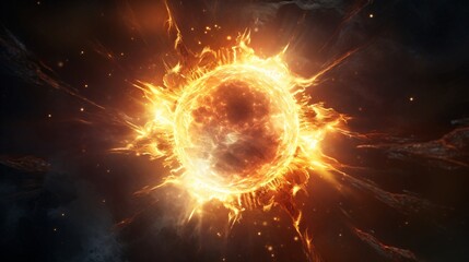 Abstract space wallpaper presents a spectacularly galaxy. A cosmic astronomy event unfolds in the black background.