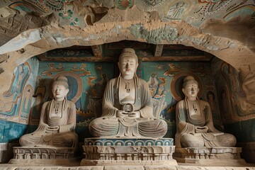 The Mogao Grottoes of Dunhuang Stone Statues