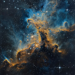 Obraz na płótnie Canvas Stellar Nebulae Celestial Harmony