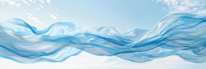 Tranquil Sky Flowing Blue Paint, Each Brushstroke Mirroring Serenity in HD. - obrazy, fototapety, plakaty