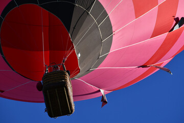 Pink Hot Air Balloon Blue Sky