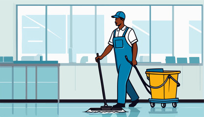 Tidy and Cleanliness Concept: Cleaning Personnel