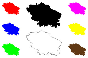 Fototapeta premium Stavropol Krai (Russia, Subjects of the Russian Federation, Krais of Russia) map vector illustration, scribble sketch Stavropol Krai map