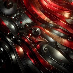 abstract metallic flat red black background with contrast