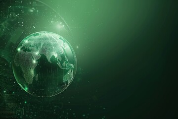 Abstract background green globe astronomy.