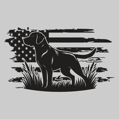 Us Hunting Dog vector Silhouette file, Vector silhouette of hunting, Best Father&rsquo;s Day Hunting Dog Gifts for Dad