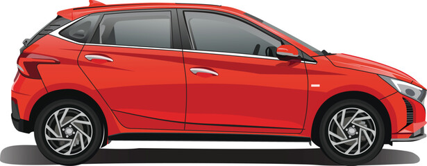 Realistic orange car vector illustration.car illustration. © AH Creative Idea