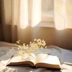Book publication sunlight flower