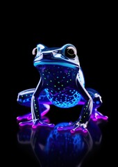Neon Frog frog amphibian wildlife.