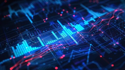 Obraz premium Datadriven graphs enable precise strategic adjustments to enhance overall economic outcomes, business concept