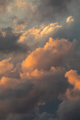 clouds in the sky at sunset