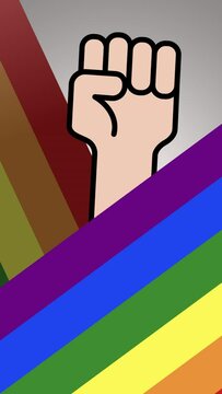 Orgullo LGBT+ D&iacute;a Internacional contra la Homofobia, la Transfobia y la Bifobia. En pantalla vertical versi&oacute;n 1