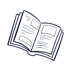 Book Scribble Line. Hand Drawn School Book Scribble Doodle Vector. Doodle Drawing. 