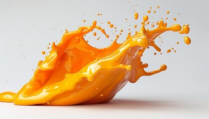 thick voluminous stroke of orange oil paint