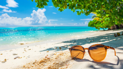 sunglasses on the beach