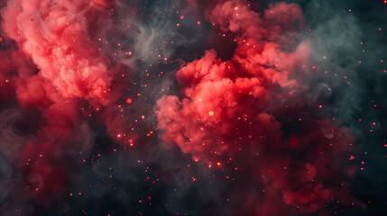 red background with space