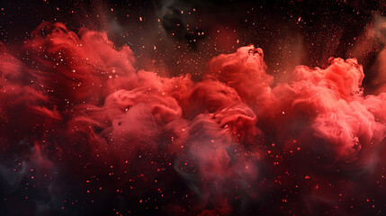 red cells flowing into the space