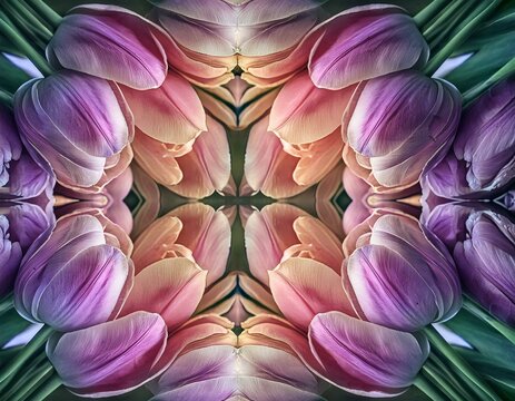 pink and purple tulip abstract background