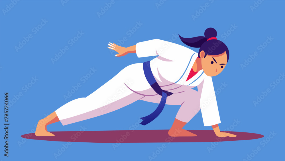 Poster a skilled practitioner navigates the ground with fluidity sweeping their opponent and transitioning 