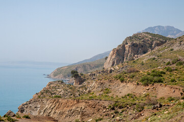 Rock formation at the coastline at the Therma Springs Beach Kos Island South Aegean Region (Südliche Ägäis) Greece
