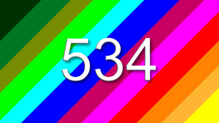 534 colorful rainbow background year number