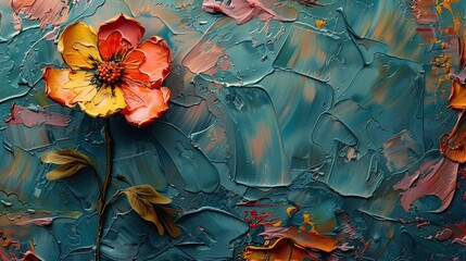 flower texture background, whimsical Kintsugi flower painting texture