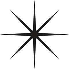 Sparkle icon in trendy style isolated on white background . Twinkling star icon vector