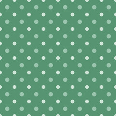 Simple, seamless green polka dot background