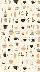 Coffee backgrounds pattern text
