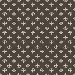 fleur-de-lis royal, luxury seamless pattern background. Ornament with symbol fleur-de-lis illustration