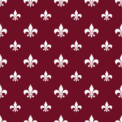 fleur-de-lis royal, luxury seamless pattern background. Ornament with symbol fleur-de-lis illustration