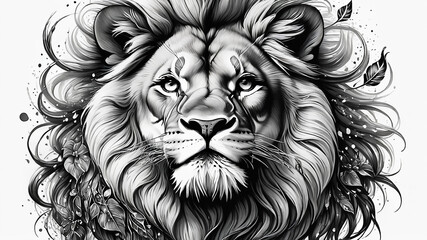 Lion head illustration