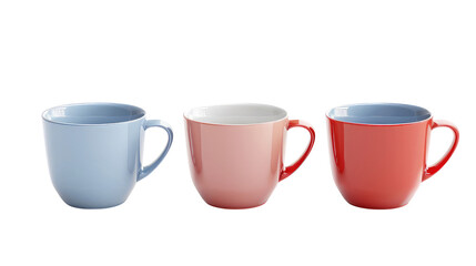 Cups on transparent background