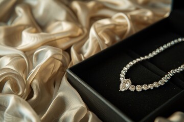 Fototapeta premium Necklace diamond gemstone jewelry bling-bling.