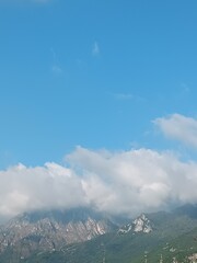clouds over the mountain