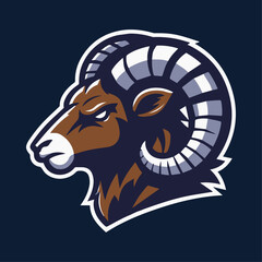 Ram Vector Sports Mascot Logo: Robust & Resolute Emblem for Unyielding Team Spirit