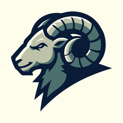 Ram Vector Sports Mascot Logo: Robust & Resolute Emblem for Unyielding Team Spirit