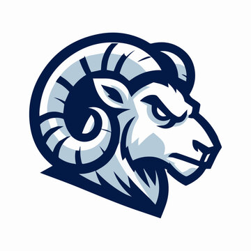 Ram Vector Sports Mascot Logo: Robust & Resolute Emblem for Unyielding Team Spirit