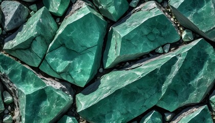Green quarz rocks and crystals background