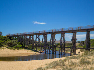 Fototapeta na wymiar Bourne Creek Trestle Bridge, Victoria, Australia