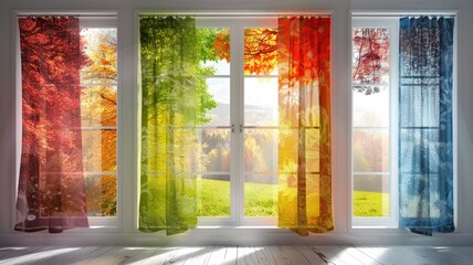ability to swap out different types of curtains with the seasons to optimize the room temperature,