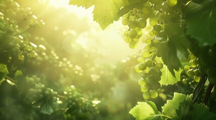 Obraz premium Bunch of grapes on vine