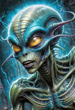 alien portrait. generative ai