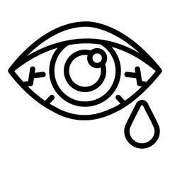 Swollen Eye sickness allergy symptons icon