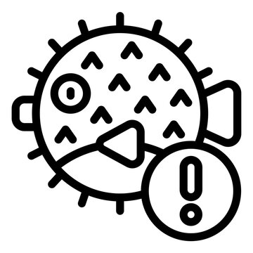 recommend clip art: puffer fish animal warning sign allergy icon