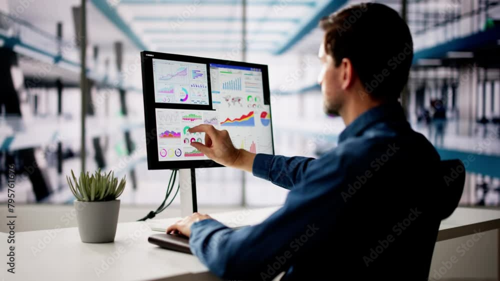 Poster kpi business data dashboard