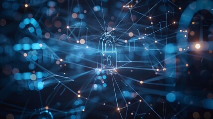 Obraz premium Cybersecurity concept business design