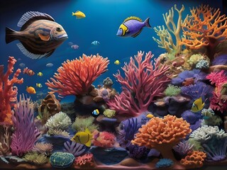 Fototapeta premium vibrant tropical coral reef